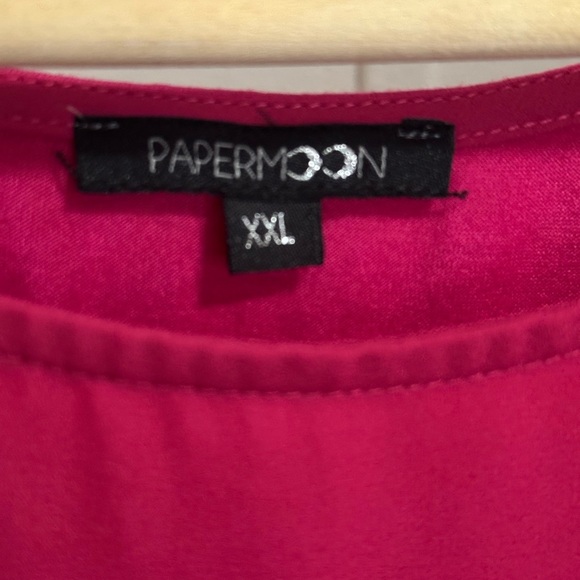 PaperMoon Fuchsia Shortsleeve Blouse size XXL - Picture 4 of 7